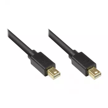 GoodConnections Mini DisplayPort 1.2 Kabel, Stecker auf Stecker, vergoldet, schwarz, 1 m