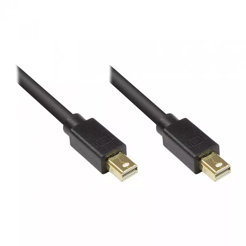 GoodConnections Mini DisplayPort 1.1 Kabel, Stecker zu Stecker, vergoldet, schwarz, 3 m