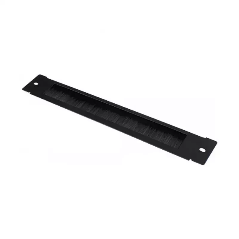 GoodConnections Brush Strip 380 mm x 57 mm für Good Connections 19 inch Wandgehäuse FLAT-Pack (GC-RFxxxS), Tiefschwarz (RAL 9005)