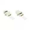 GoodConnections LC/UPC zu LC/UPC Duplex Glasfaseradapter, OM2 Multimode, Keramikhülse, Kunststoffgehäuse mit Flansch, Grau (LW-K202)