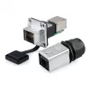 GoodConnections Industrial Connector S6 - Unpopulated Plug, RJ45 Cutout, Metal, Good Connections®