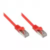 GoodConnections Alcasa Cat5e RJ-45 Patchkabel, 0,15 m, Rot, vergoldete Kontakte
