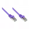 GoodConnections Alcasa RJ45 Patchkabel, Cat5e, UTP, 0,15 m, vergoldet, Violett