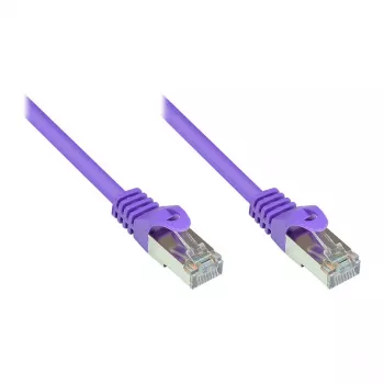 GoodConnections Alcasa RJ45 Patchkabel, Cat5e, UTP, 0,15 m, vergoldet, Violett