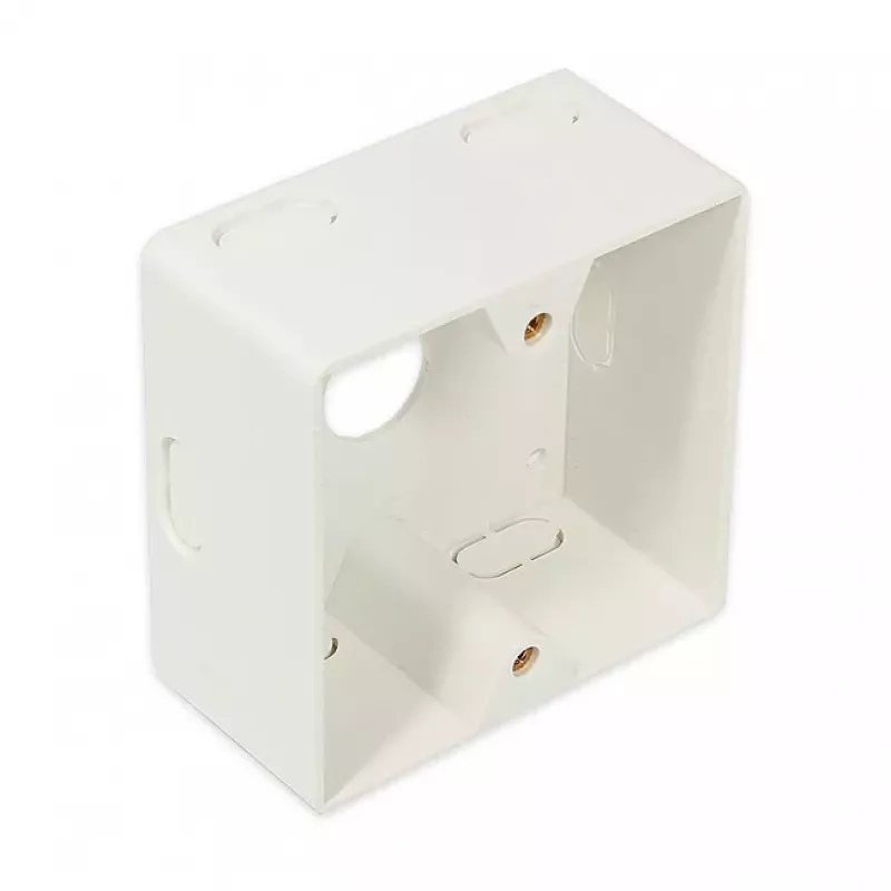 GoodConnections Cat.6 Netzwerk-Wandanschlussdose, 2xRJ45, geschirmt, Aufputz, Perlweiß RAL1013, GC-N0027
