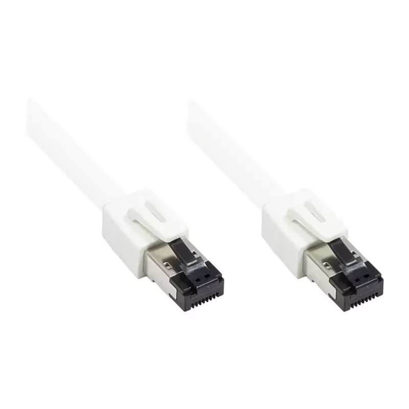 GoodConnections RNS® Cat.8.1 S/FTP Patchkabel, PiMF, LSZH, 2000MHz, 40Gbit/s, Weiß, 0,5m