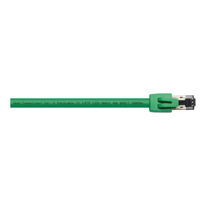 GoodConnections RNS® Patchkabel Cat. 8.1, S/FTP, PiMF, LSZH, 2000MHz, 40Gbit/s, Grün, 2m