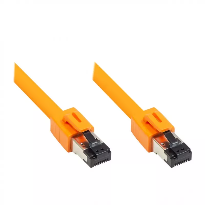GoodConnections RNS® Cat.8.1 S/FTP Patchkabel, LSZH, 2000MHz, 40Gbit/s, Orange, 1,5m