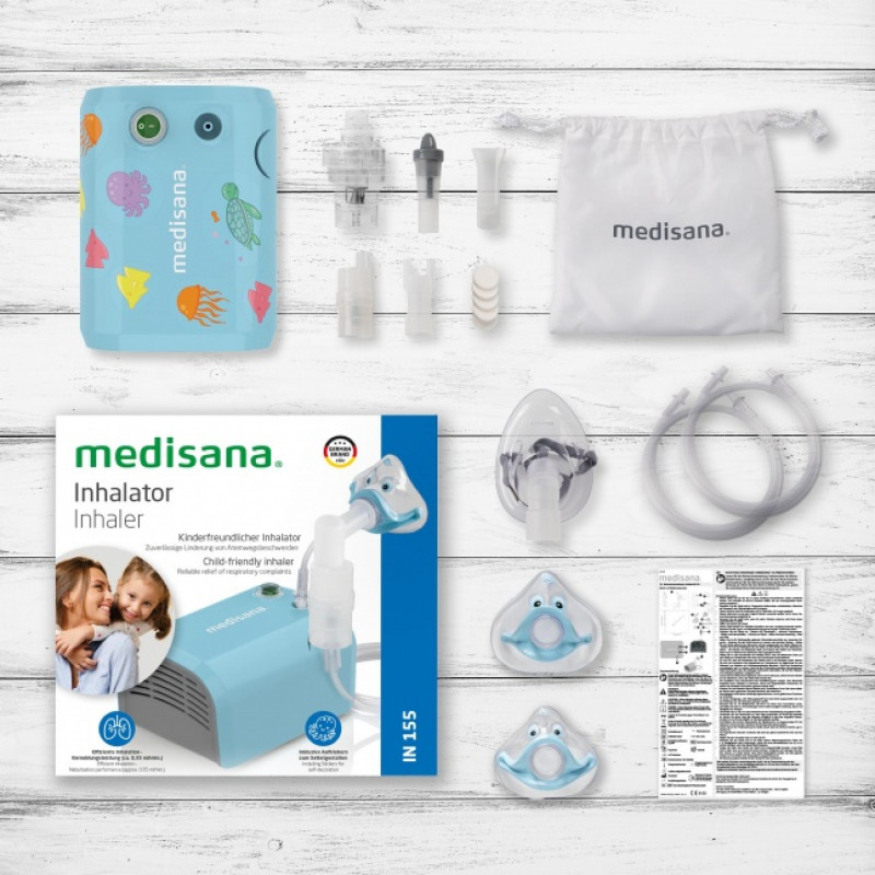 MEDISANA Inhalator IN 155 Kompressor-Vernebler Weiß/Blau
