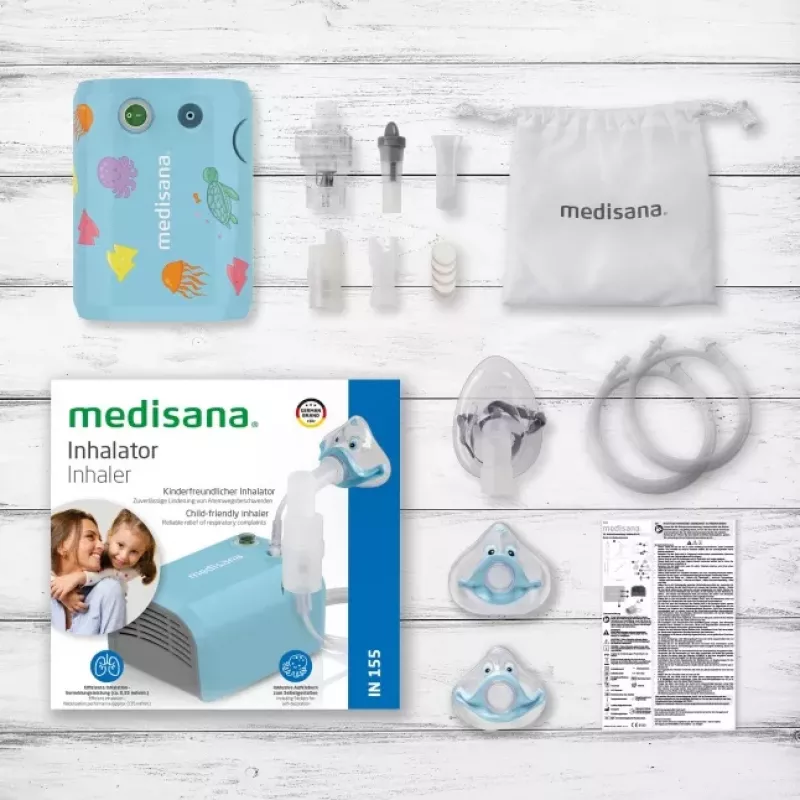 MEDISANA Inhalator IN 155 Kompressor-Vernebler Weiß/Blau