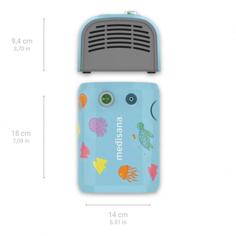 MEDISANA Inhalator IN 155 Kompressor-Vernebler Weiß/Blau