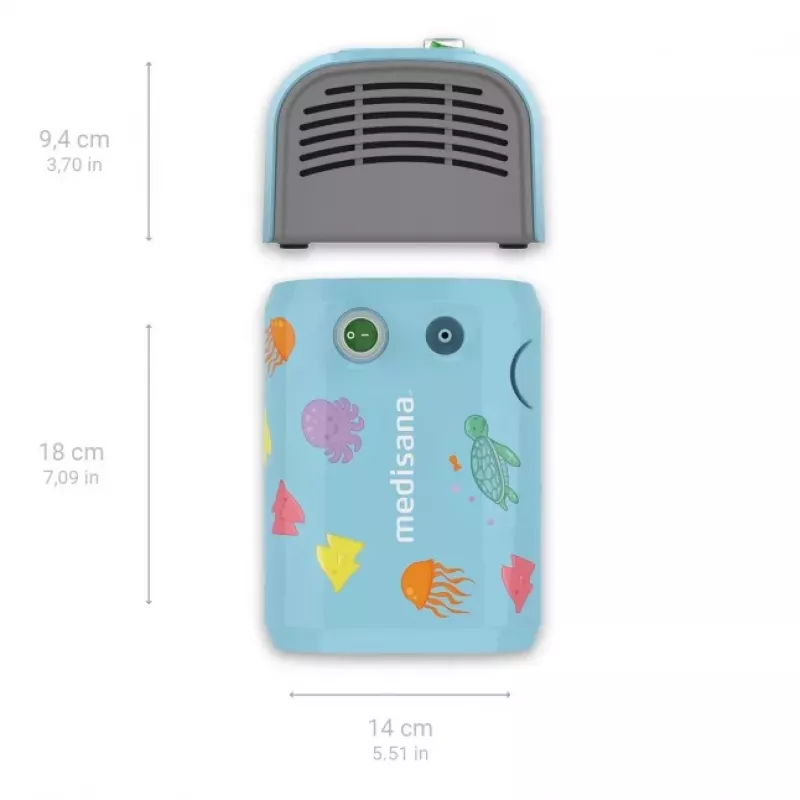 MEDISANA Inhalator IN 155 Kompressor-Vernebler Weiß/Blau