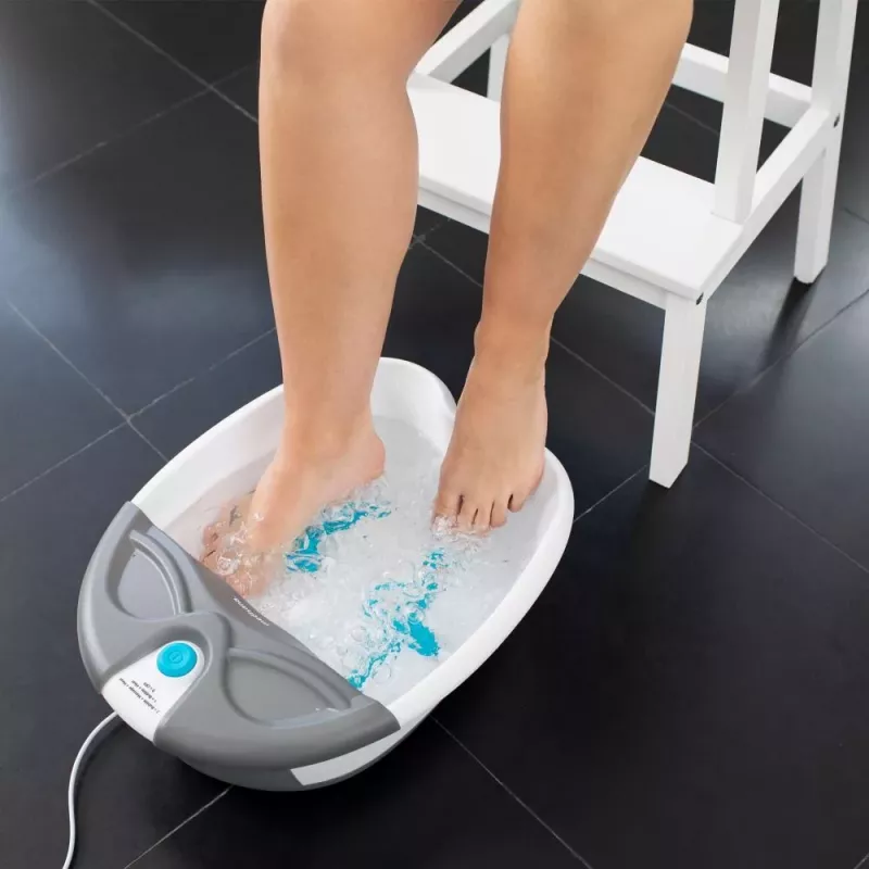 MEDISANA FS 350 Fußbad mit Blasen- und Vibrationsmassage, Heizung, Rollen, Pediküre-Aufsätzen