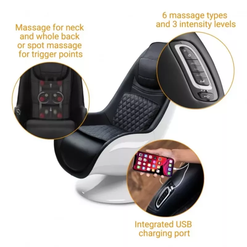 Medisana RS 660 Shiatsu-Massage-Loungesessel mit Wärme, Schwarz