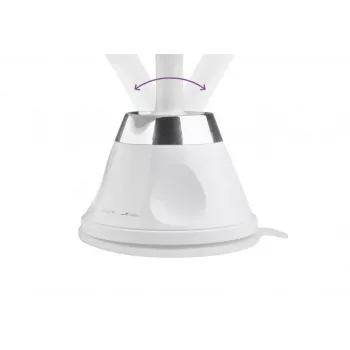 Medisana CM 850 LED Kosmetikspiegel mit 5-facher Vergrößerung, Tageslichtweiß LED, Touch-Sensor, 360° Drehung, Silber