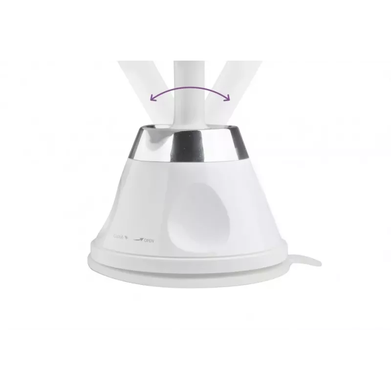 Medisana CM 850 LED Kosmetikspiegel mit 5-facher Vergrößerung, Tageslichtweiß LED, Touch-Sensor, 360° Drehung, Silber
