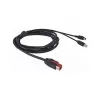 Equip PoweredUSB-Kabel 24V auf Mini-DIN 3-Pin Stecker 3,00m Schwarz