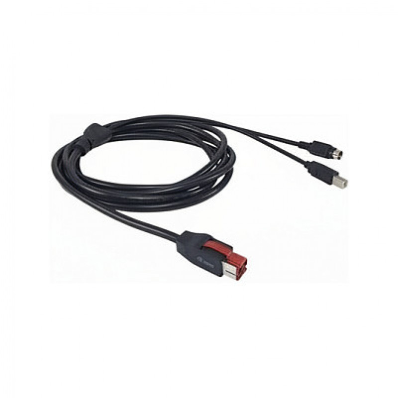 Equip PoweredUSB-Kabel 24V auf Mini-DIN 3-Pin Stecker 3,00m Schwarz