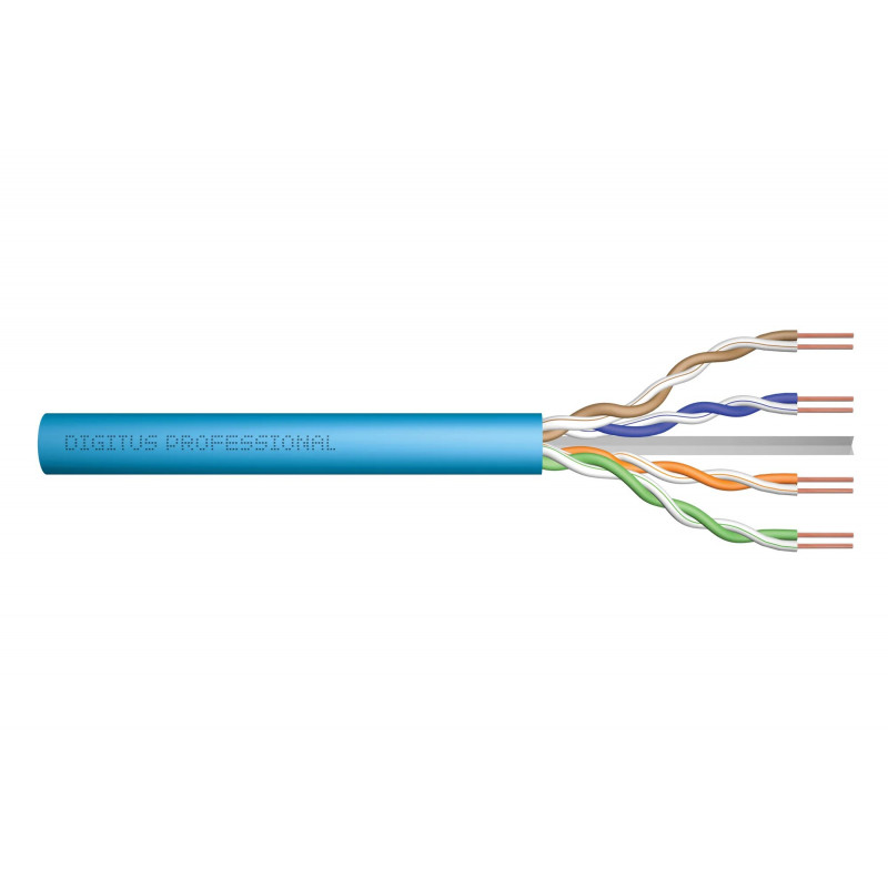 DIGITUS Cat.6A U/UTP B2ca AWG 23/1 LSOH 100m Blue Installationskabel