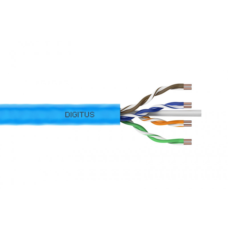DIGITUS Cat.6A U/UTP B2ca AWG 23/1 LSOH 100m Blue Installationskabel