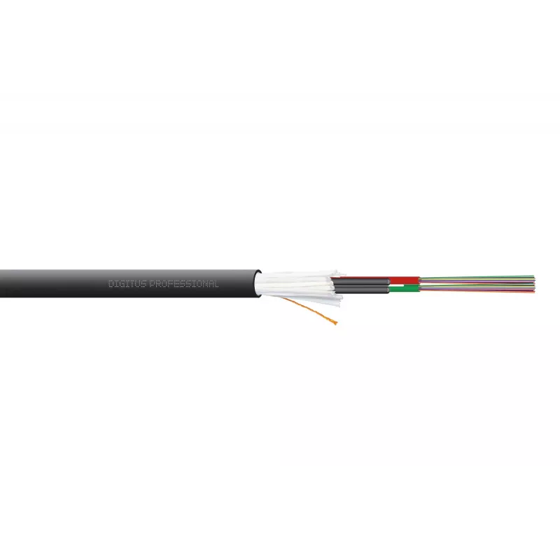 DIGITUS Indoor/Outdoor Installation Cable A/I-DQ (ZN) BH 9/125µm OS2, 24 Fibers, CPR Dca, LSZH