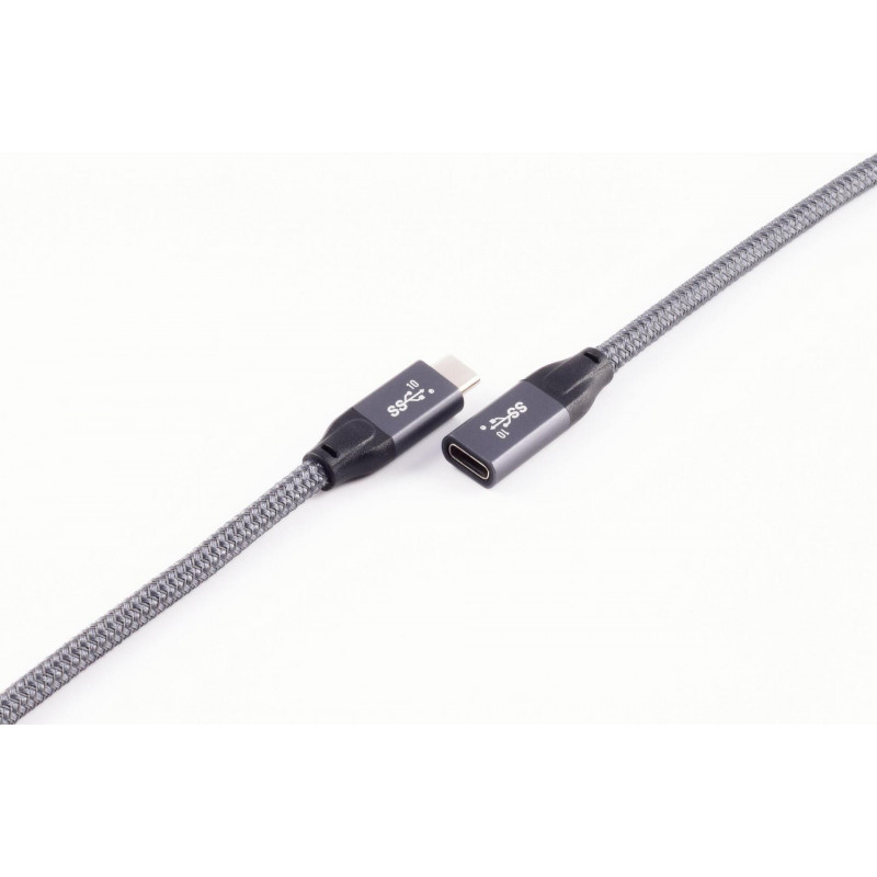 ShiverPeaks BASIC-S USB-C Verlängerungskabel, USB 3.2 Gen 2, 2,0 m, Schwarz