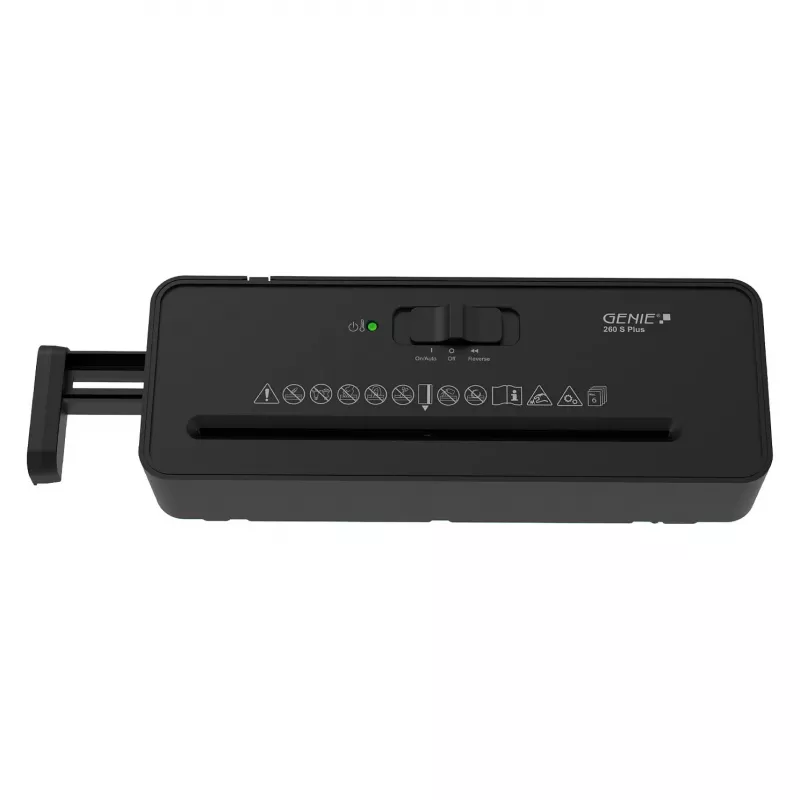 GENIE 260 S Plus Aufsatz-Aktenvernichter Streifenschnitt 6 Blatt Schwarz
