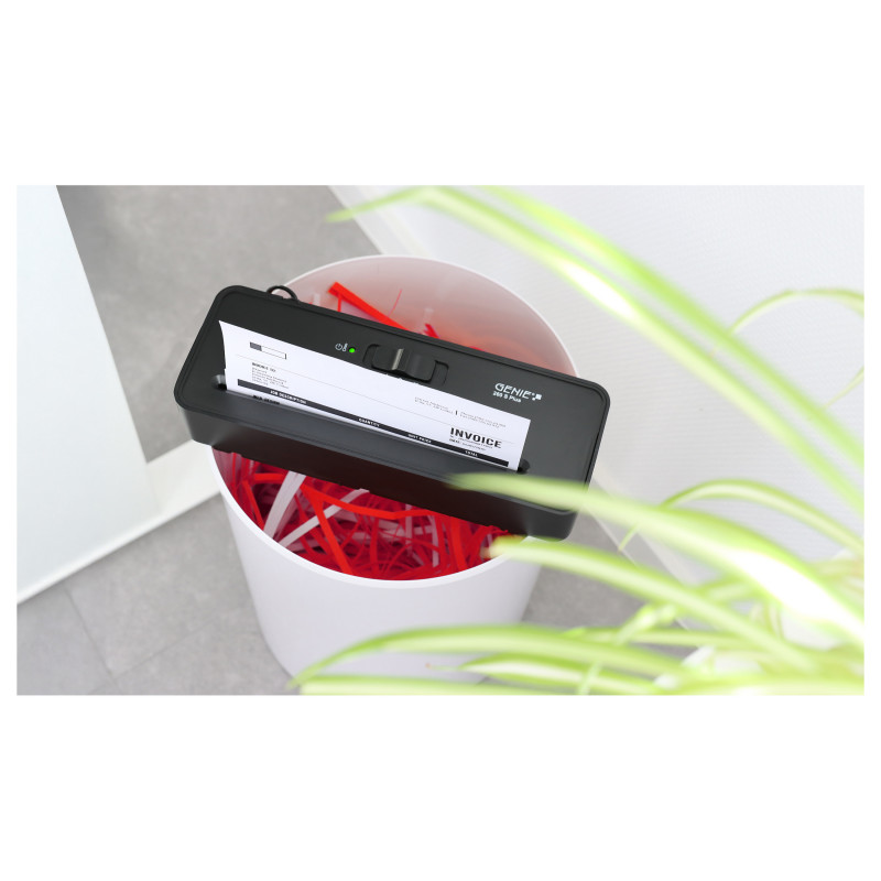 GENIE 260 S Plus Aufsatz-Aktenvernichter Streifenschnitt 6 Blatt Schwarz