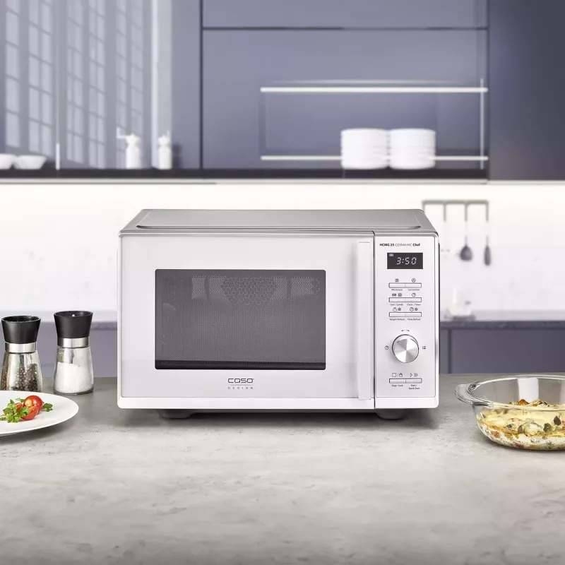 CASO Chef HCMG 25 Mikrowelle - 900W, Heißluft & Grill, 25L, Edelstahl