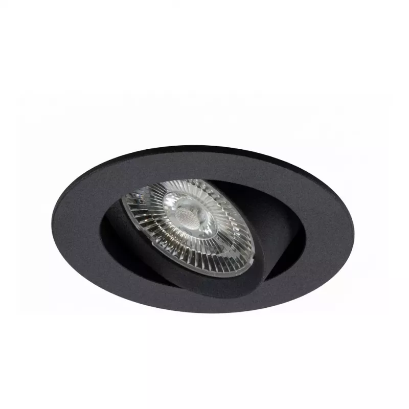 SYNERGY21 Helios LED Einbau-Deckenspot Schwarz Rund Schwenkbar Warmweiß 5W 400lm 2700K