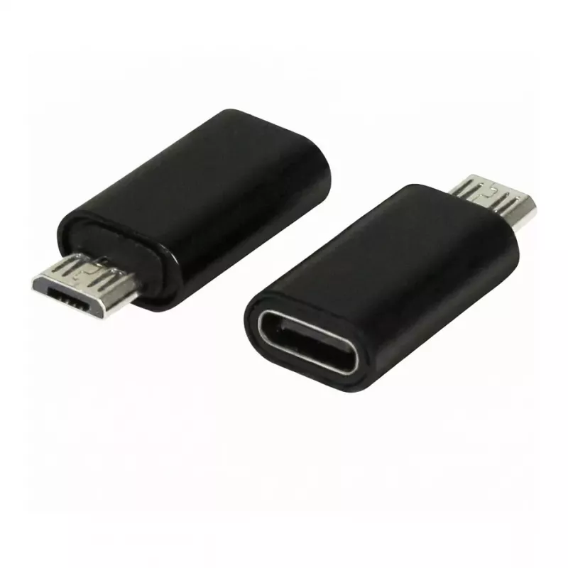 Synergy21 ALLTRAVEL USB-C Stecker auf Micro-USB Buchse Adapterkabel - Schwarz