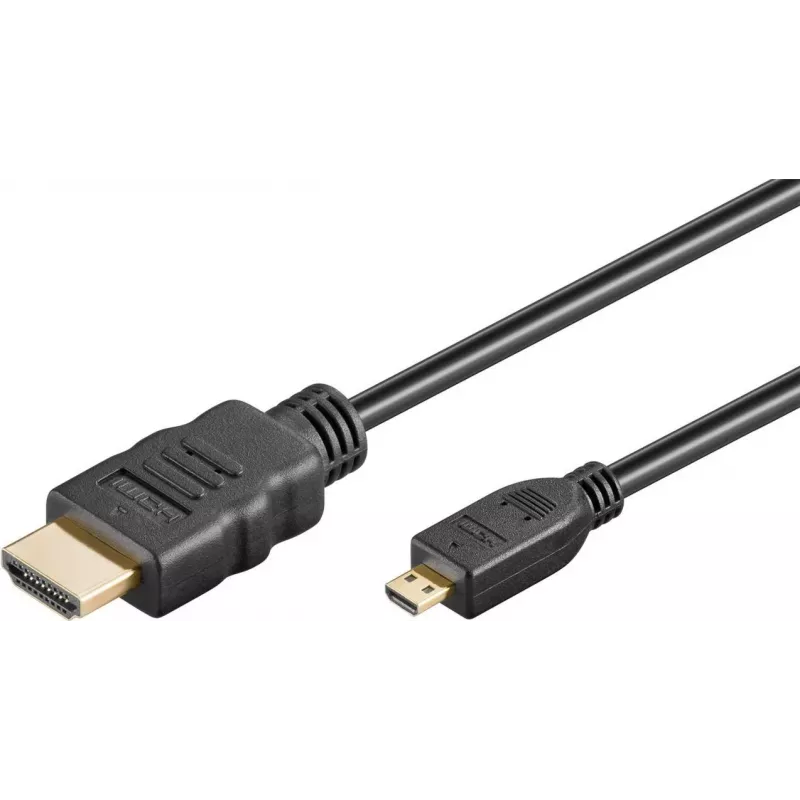 Goobay Ultra High-Speed HDMI Kabel Micro-HDMI 8K 60 Hz 2 m Schwarz