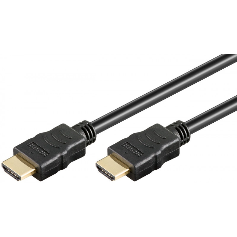 Goobay 80104 Soft HDMI High-Speed Cable with Ethernet, 3 m, Black