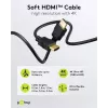 Goobay 80104 Soft HDMI High-Speed Cable with Ethernet, 3 m, Black