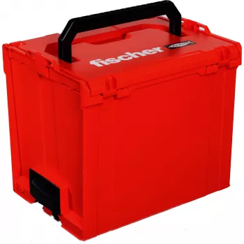 FISCHER L-BOXX FLB 374 Leere Werkzeugkiste, Rot/Schwarz