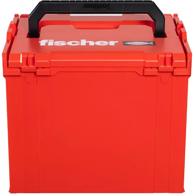 FISCHER L-BOXX FLB 374 Leere Werkzeugkiste, Rot/Schwarz