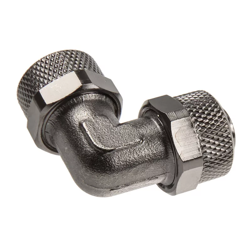 Adapter 90° 13/10mm auf 13/10mm - Nickel Schwarz