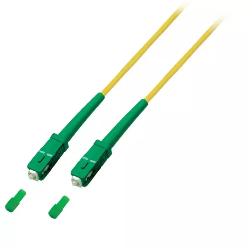 EFB Elektronik Netzwerkkabel SC/APC Singlemode (M) 2m Duplex OS2 LSZH Gelb