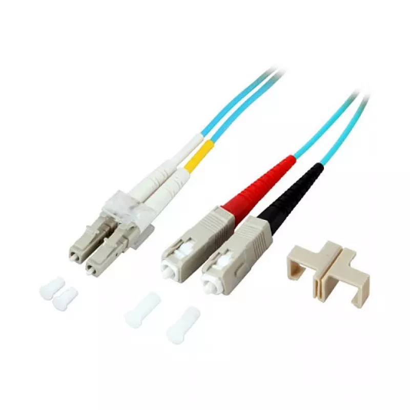 EFB Duplex Patchkabel LC-SC OM3 25m LSZH 2mm Aqua