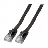 EFB RJ45 Flach-Patchkabel Cat.6A U/UTP PVC 0,25m Schwarz