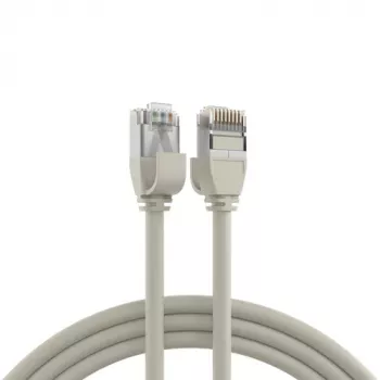 EFB Elektronik RJ45 Patchkabel Cat.6A U/FTP TPE 4mm Ultraflex Grau 5m