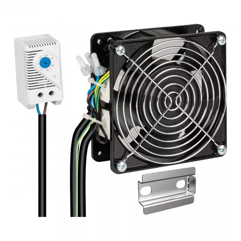 EFB Lüfterset für Wandgehäuse, komplett, inkl. Thermostat und Anschlusskabel