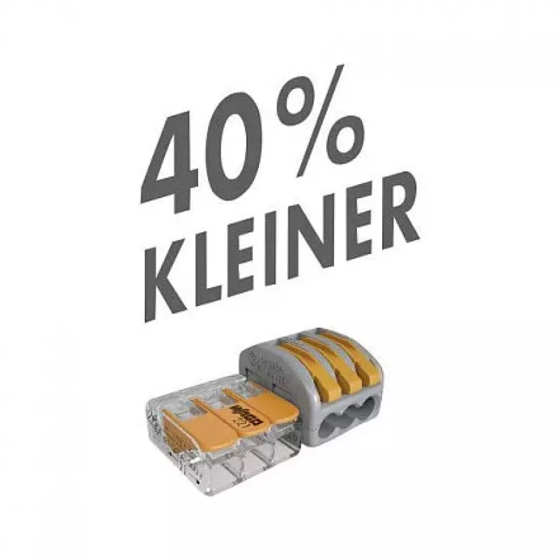 WAGO 221-412 2-Leiter Kompakt-Spleißverbinder, 0,2-4 mm², 100 Stück