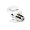 LogiLink Keystone In-Line Coupler F Buchse auf F Buchse 75 Ohm Weiß