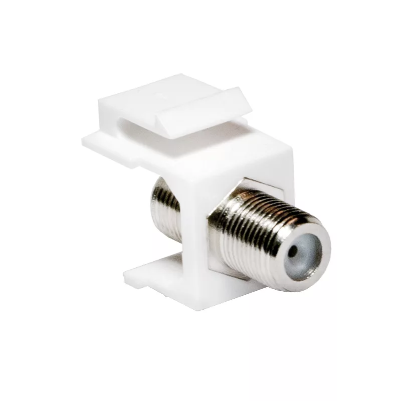 LogiLink Keystone In-Line Coupler F Buchse auf F Buchse 75 Ohm Weiß
