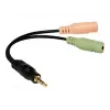 Logilink Audio-Klinkenadapter, 4-polig, 3,5 mm Stereo-Stecker auf 2x 3,5 mm Kupplung, 0,15 m
