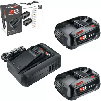Bosch 18V Starter Set 2 x 2,5 Ah Akkus + AL 18V-44 Ladegerät (1600A031T5)