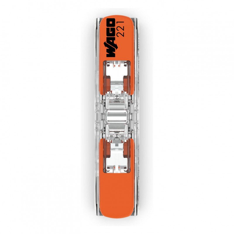 WAGO 221-2411 Inline-Spleißverbinder 2-Leiter 4 mm² 60er-Pack