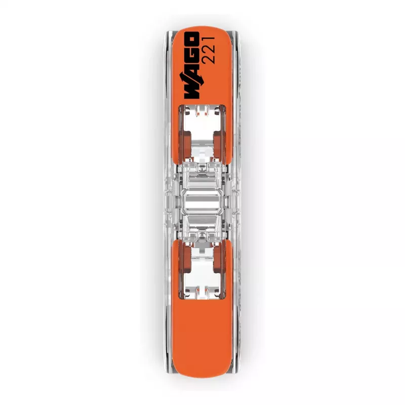 WAGO 221-2411 Inline-Spleißverbinder 2-Leiter 4 mm² 60er-Pack