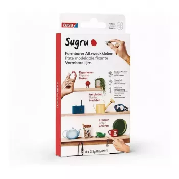 TESA Sugru formbarer Allzweckkleber 8er-Pack Weiß